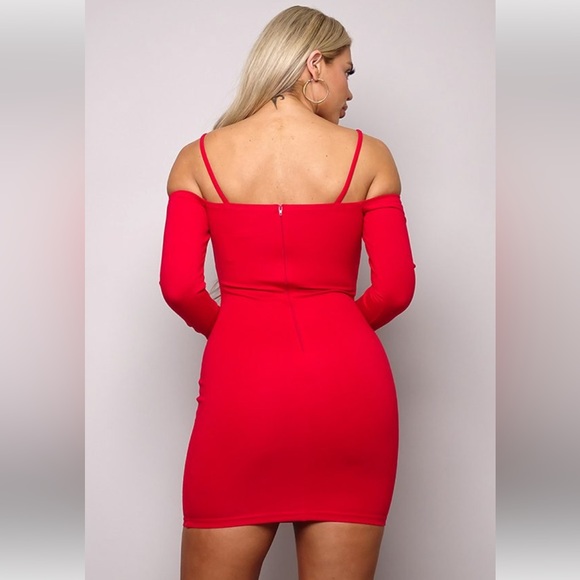 FEW LEFT | NEW "I'm Yours" Red Front Strap Mini Dress - Picture 4 of 5